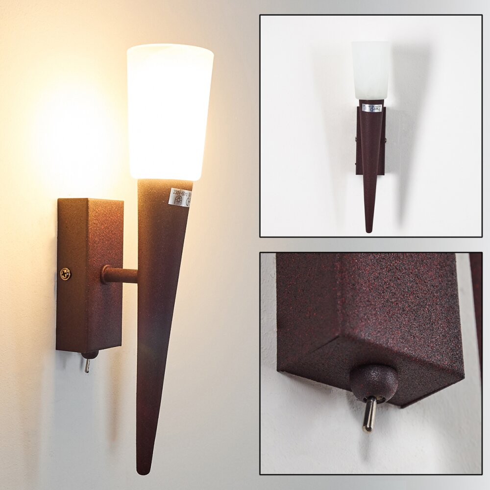 Kundi väggfackla, Vägglampa Rostfärger, 1-ljuskällor main product photo