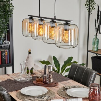 Lauden Pendellampa, Pendelbelysning 20 cm Amber, Klart, 4-ljuskällor