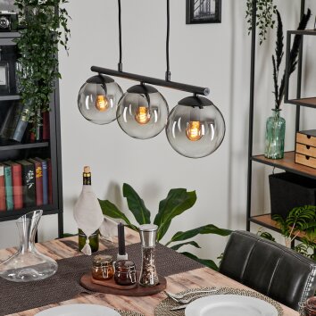 Gastor Pendellampa 15 cm Klart, Rökfärger, 3-ljuskällor