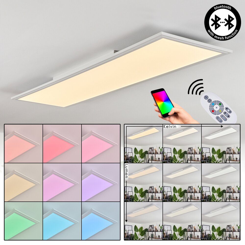 Voisines Taklampa, Panel LED Vit, 1-ljuskällor, Fjärrkontroll main product photo