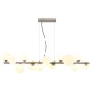 Globo RIHA Pendellampa LED Nickel matt, 13-ljuskällor