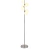 Globo RIHA Golvlampa LED Nickel matt, 6-ljuskällor