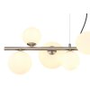 Globo RIHA Pendellampa LED Nickel matt, 9-ljuskällor