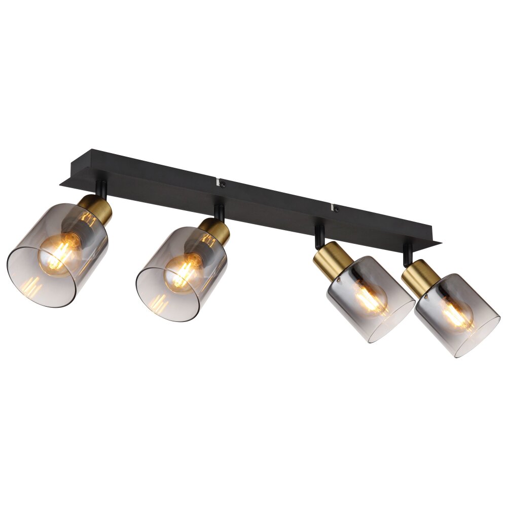 Globo HOLLSY Taklampa, Takstrålkastare Svart, 4-ljuskällor main product photo