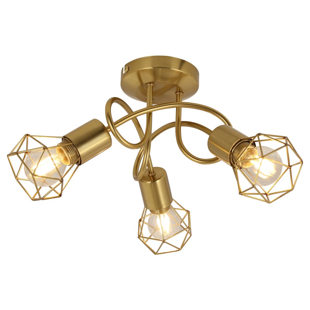 Globo XARA Taklampa, Takstrålkastare Guld, 3-ljuskällor main product photo