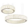 Globo MUCKY Pendellampa LED Krom, 1-ljuskällor, Fjärrkontroll