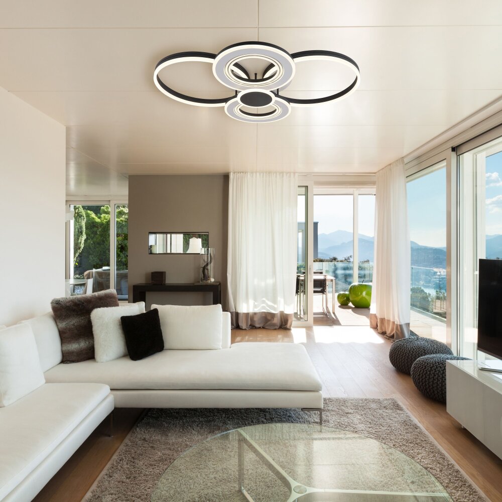 Globo BLASIUS Taklampa LED Svart, Vit, 1-ljuskällor, Fjärrkontroll main product photo