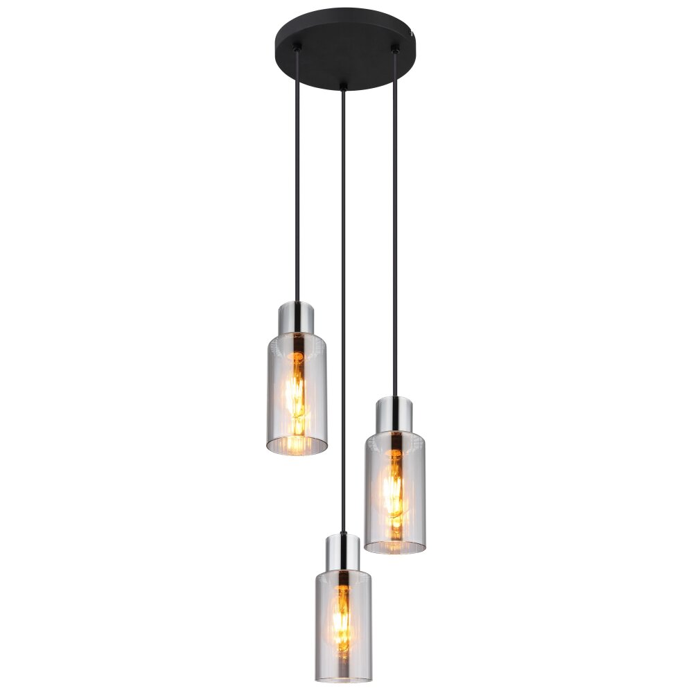 Globo Pendellampa Svart, 3-ljuskällor main product photo
