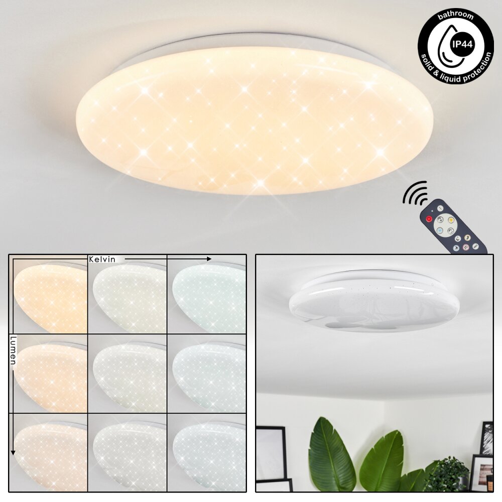 Melres Taklampa LED Vit, 1-ljuskällor, Fjärrkontroll main product photo