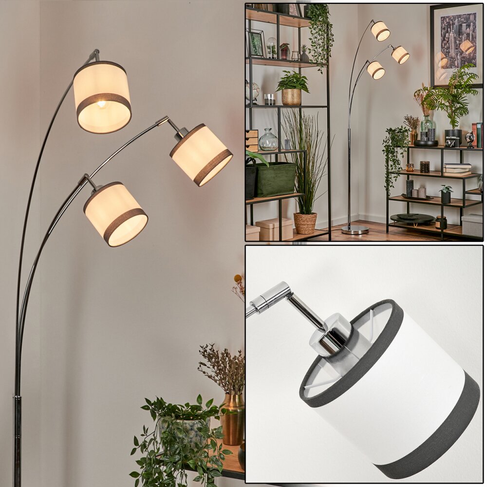 Lohobe Golvlampa Krom, Svart, 3-ljuskällor main product photo