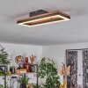 Cascada Taklampa LED Brun, träoptik, Svart, 1-ljuskällor
