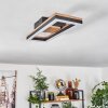 Cascada Taklampa LED Brun, träoptik, Svart, 1-ljuskällor