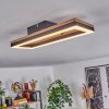 Cascada Taklampa LED Brun, träoptik, Svart, 1-ljuskällor