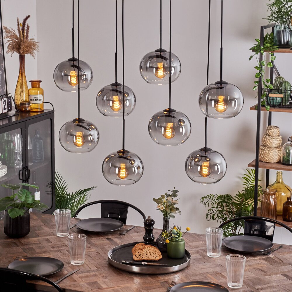 Apedo Pendellampa Klart, Rökfärger, 8-ljuskällor main product photo