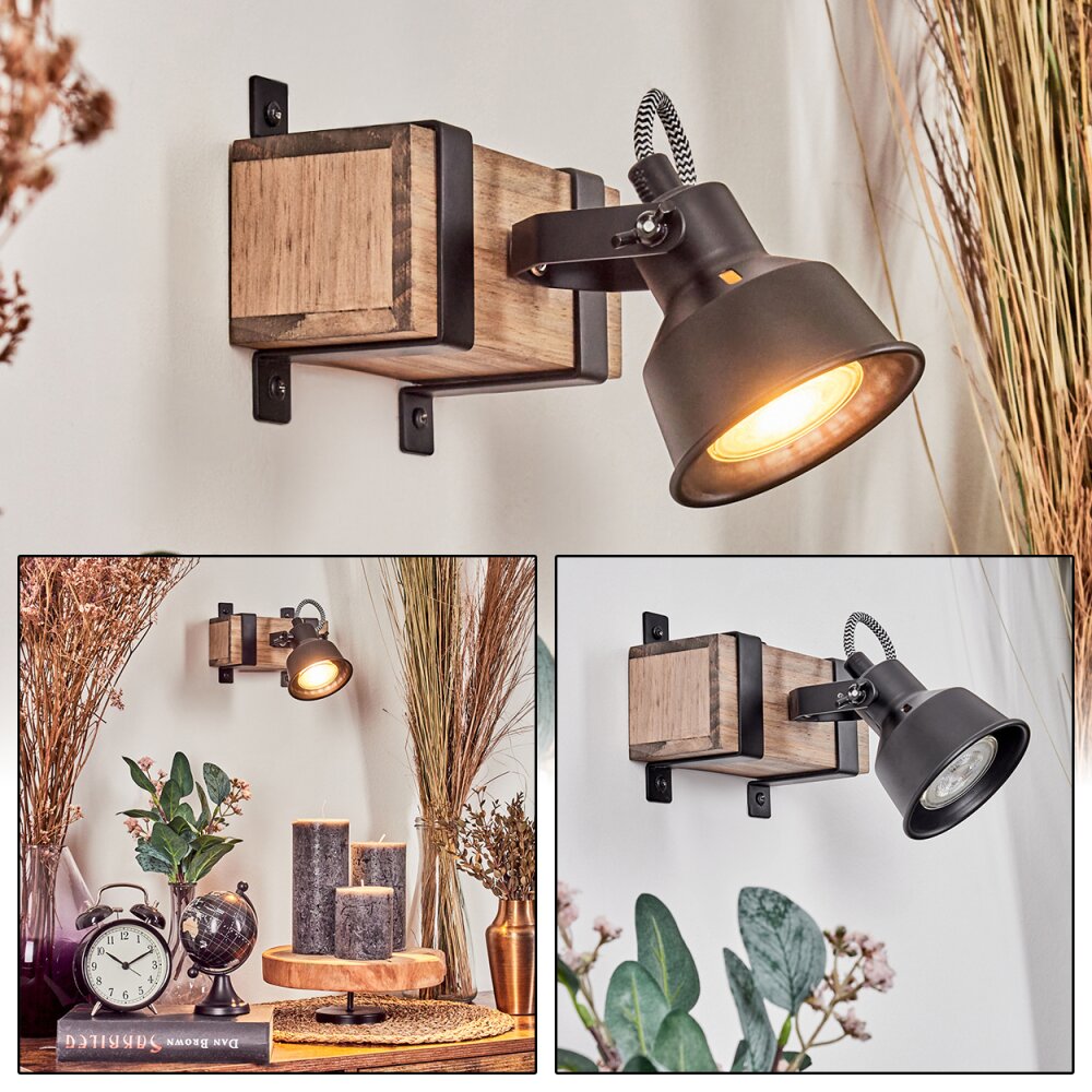 Safari Vägglampa Naturfärger, Svart, 1-ljuskällor main product photo