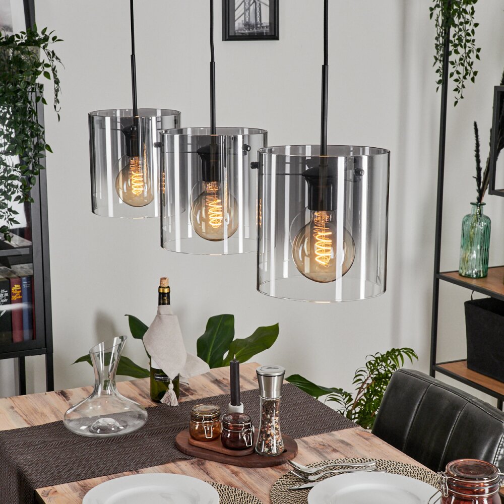 Parane Pendellampa Klart, Rökfärger, 3-ljuskällor main product photo