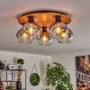 Koyoto Taklampa 30 cm Naturfärger, Svart, 5-ljuskällor