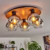 Koyoto Taklampa 30 cm Naturfärger, Svart, 5-ljuskällor