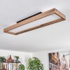 Longvic Taklampa, Panel LED Brun, träoptik, Svart, 1-ljuskällor