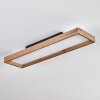 Longvic Taklampa, Panel LED Brun, träoptik, Svart, 1-ljuskällor