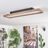 Longvic Taklampa, Panel LED Brun, träoptik, Svart, 1-ljuskällor