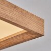 Longvic Taklampa, Panel LED Brun, träoptik, Svart, 1-ljuskällor