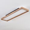 Longvic Taklampa, Panel LED Brun, träoptik, Svart, 1-ljuskällor