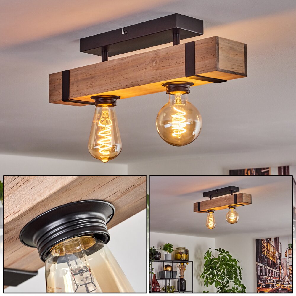 Montgomery Taklampa Naturfärger, Svart, 2-ljuskällor main product photo