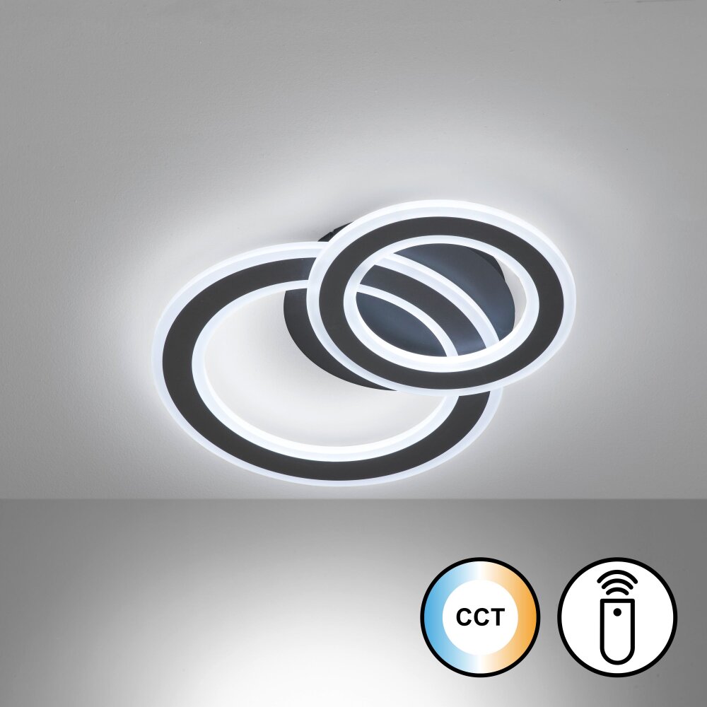 Honsel Lampor Elvas Taklampa LED Svart, 1-ljuskällor, Fjärrkontroll main product photo