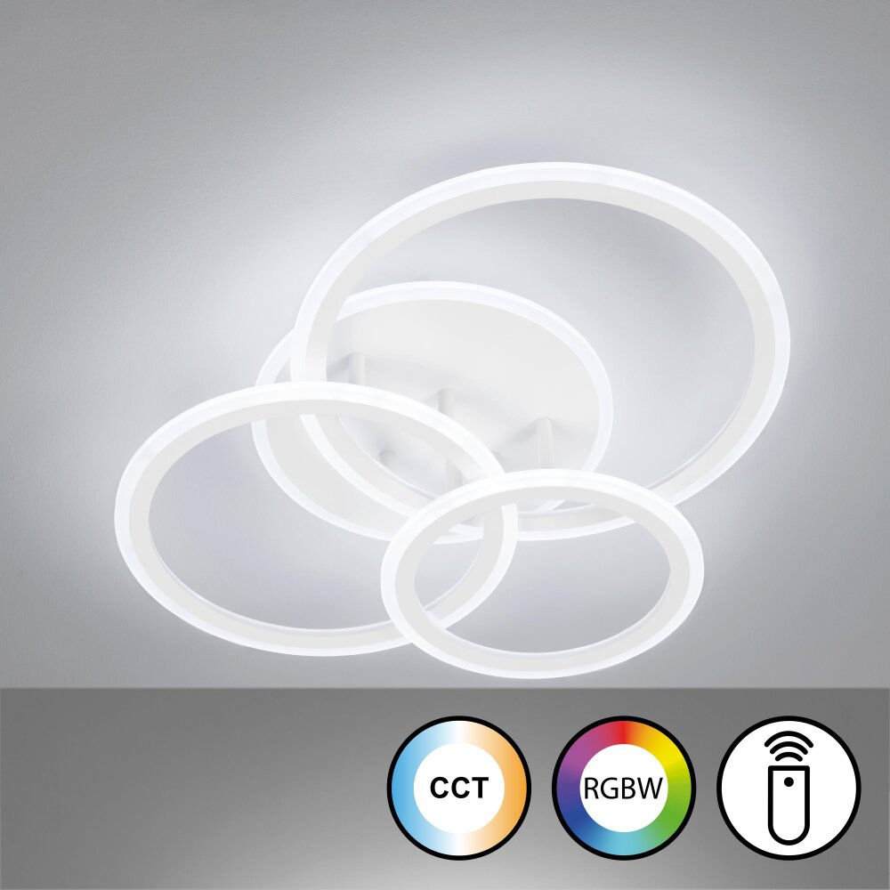 Honsel Lampor Gelder Taklampa LED Vit, 1-ljuskällor, Fjärrkontroll, Färgväxlare main product photo