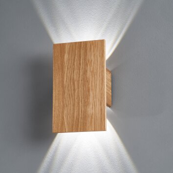 Honsel Lampor SHINE-WOOD Vägglampa LED Naturfärger, 4-ljuskällor
