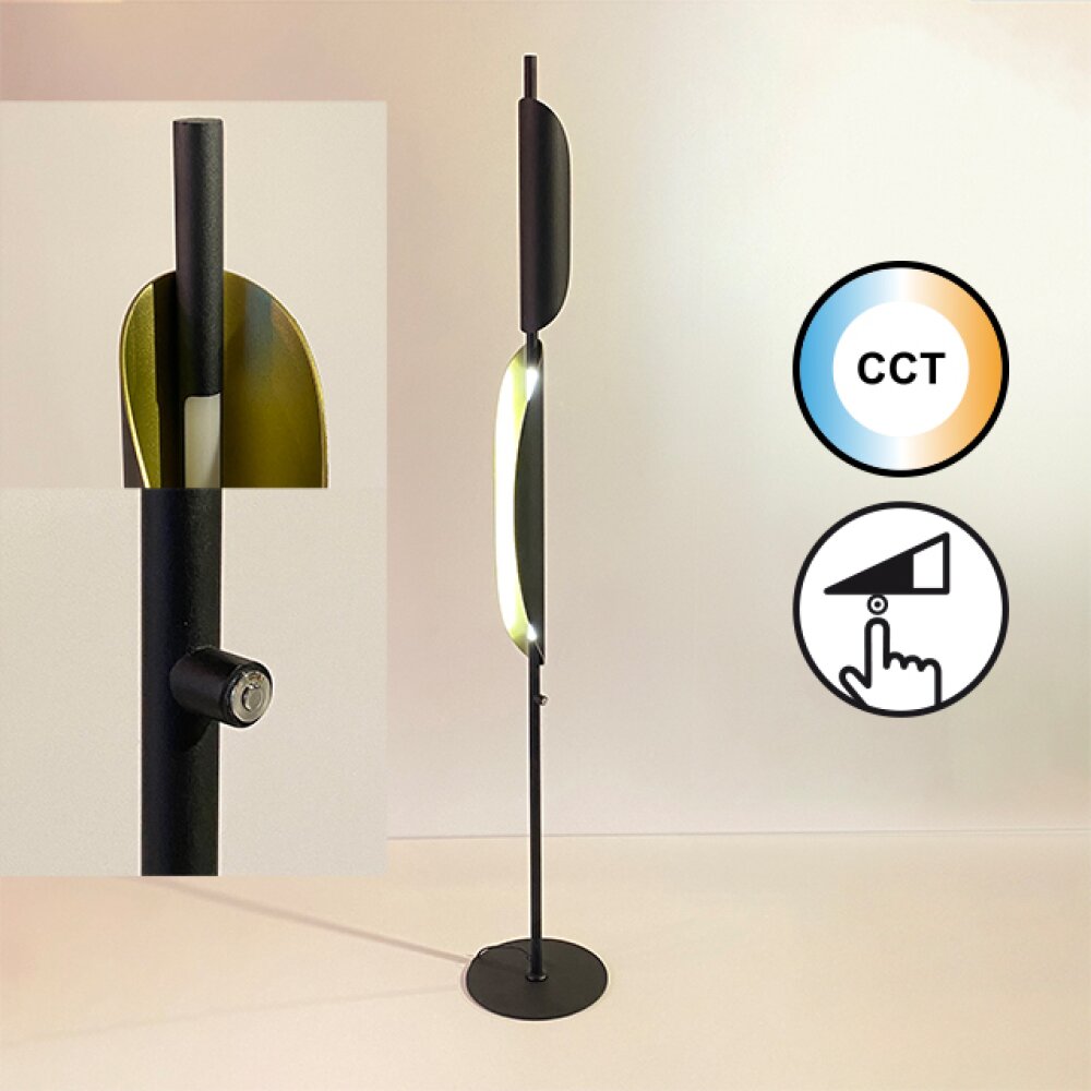Honsel Lampor Skal Golvlampa LED Svart, 1-ljuskällor main product photo