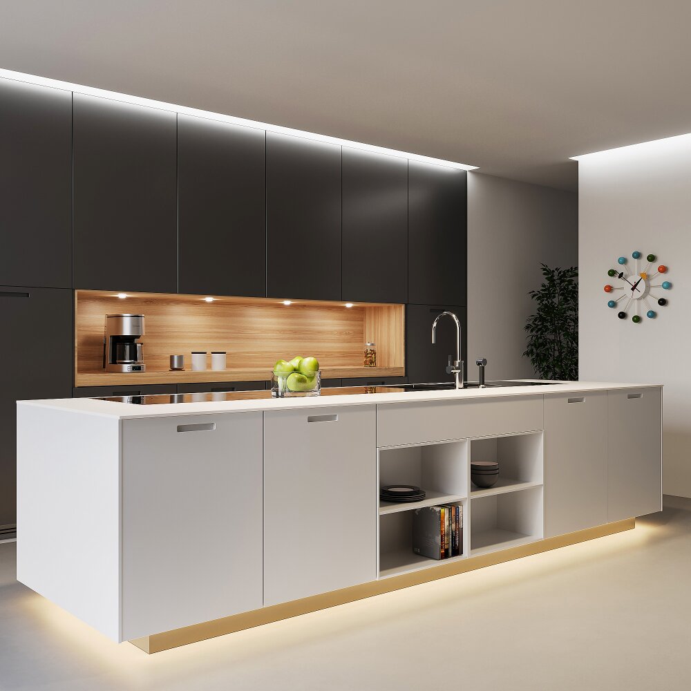 Reality CHIP LED remsa LED Svart, 1-ljuskällor, Fjärrkontroll main product photo