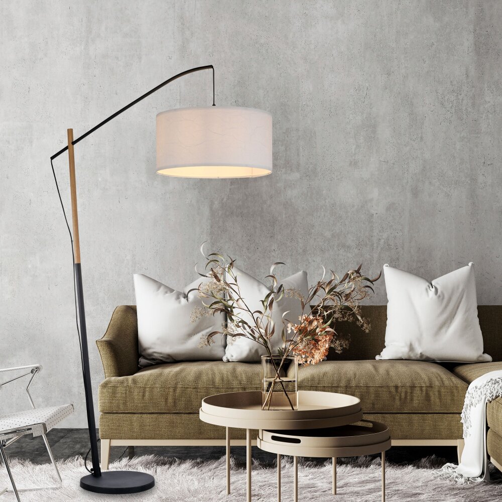 Leuchten Direkt SOFIE Golvlampa Naturfärger, Svart, 1-ljuskällor main product photo
