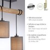 Leuchten Direkt TRIBU Taklampa Naturfärger, Svart, 2-ljuskällor