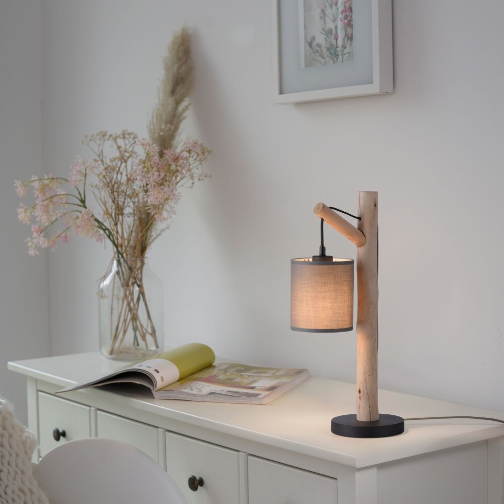 Leuchten Direkt TRIBU Bordslampa Naturfärger, Svart, 1-ljuskällor main product photo