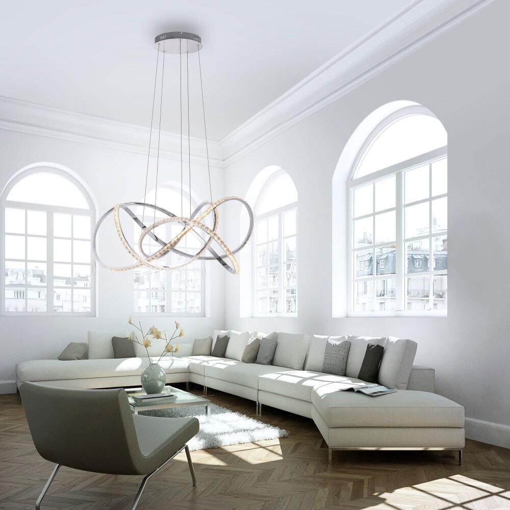 Paul Neuhaus KIRIBI Pendelbelysning LED Krom, 1-ljuskällor main product photo