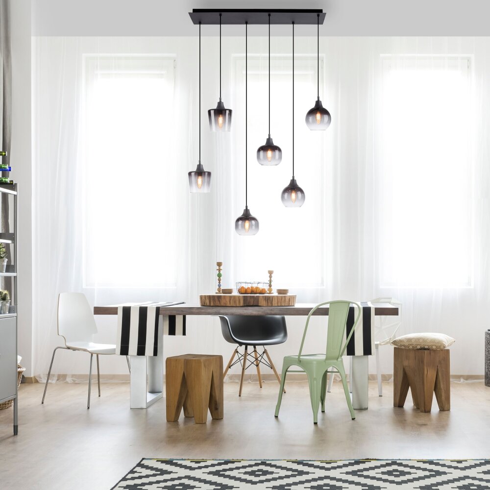 Leuchten Direkt ZEA Pendelbelysning Svart, 6-ljuskällor main product photo