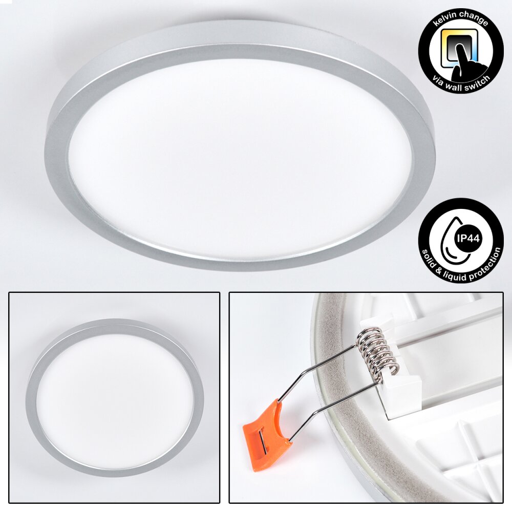 Pawcatuck Taklampa, Infälld lampa, Panel LED Krom, Vit, 1-ljuskällor main product photo