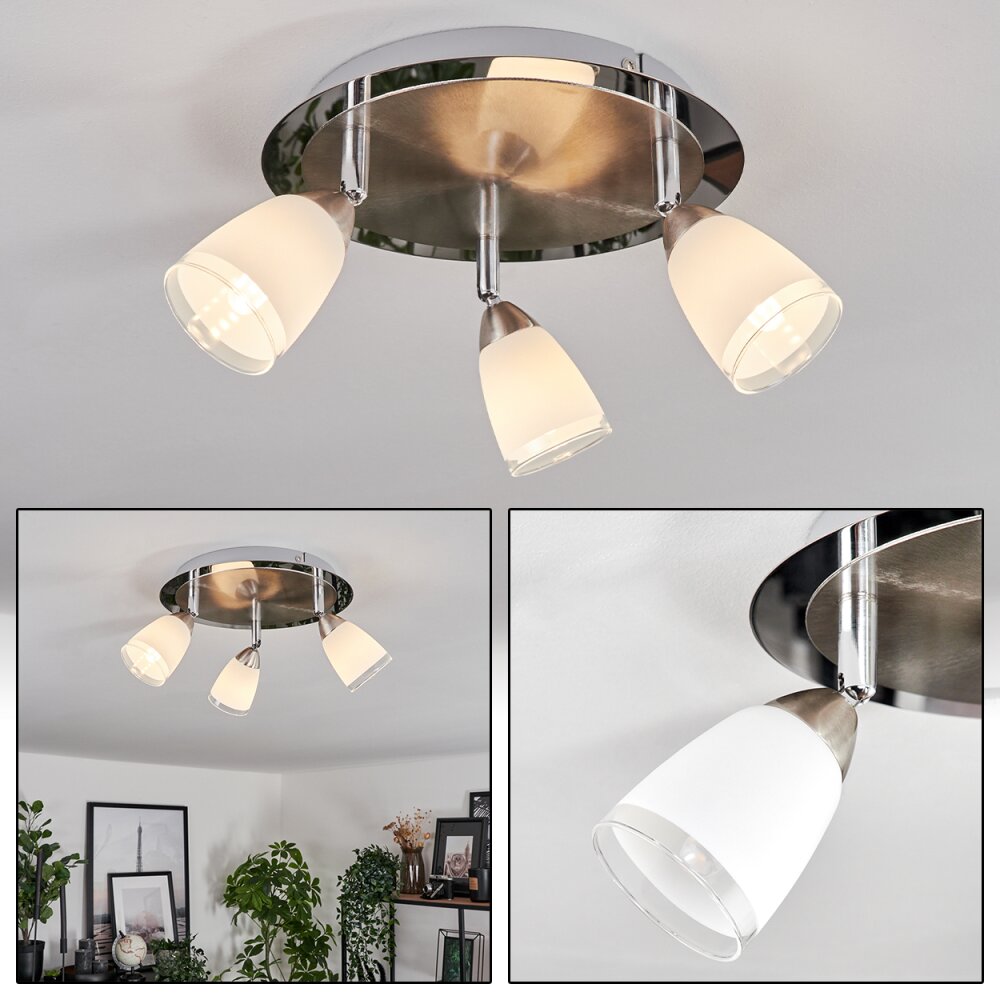 Holualoa Taklampa, Takstrålkastare LED Nickel matt, 3-ljuskällor main product photo