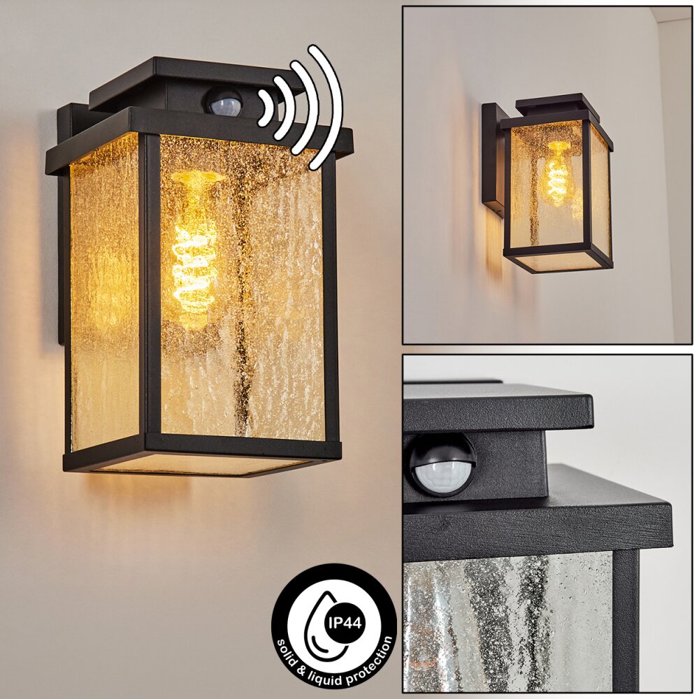 Tieva vägglampa utomhus Svart, 1-ljuskällor, Rörelsedetektor main product photo