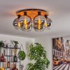 Koyoto Taklampa 45 cm Naturfärger, Svart, 6-ljuskällor