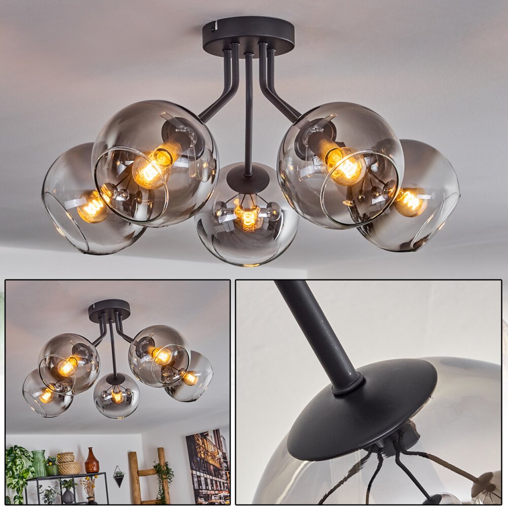 Koyoto Taklampa 52 cm Klart, Rökfärger, 5-ljuskällor main product photo