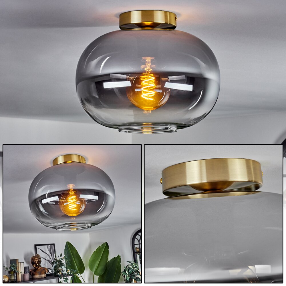 Apedo Taklampa Mässing, Svart, 1-ljuskällor main product photo