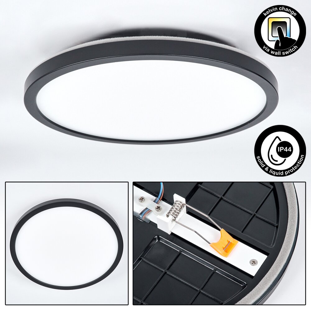 Pawcatuck Taklampa, Infälld lampa, Panel LED Svart, Vit, 1-ljuskällor main product photo