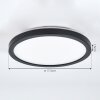 Pawcatuck Taklampa, Infälld lampa, Panel LED Svart, Vit, 1-ljuskällor