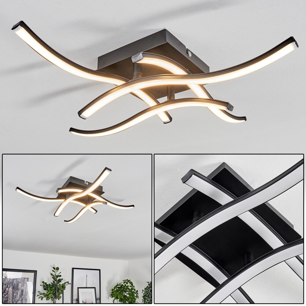 Casais Taklampa LED Svart, 4-ljuskällor main product photo