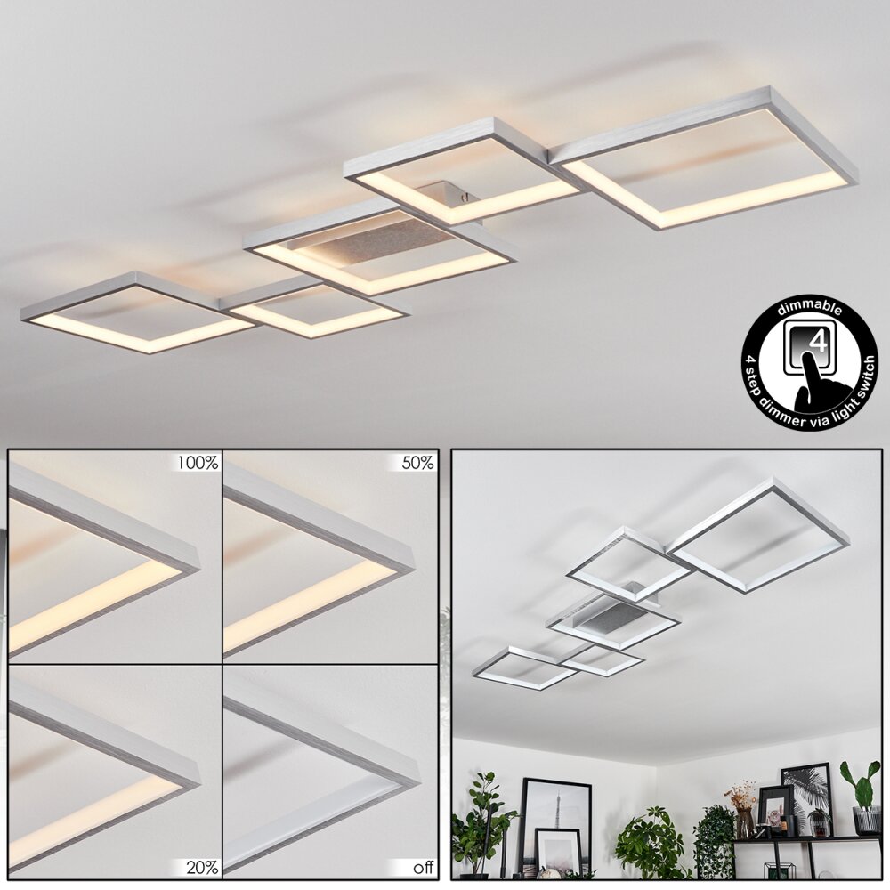 Bacolod Taklampa LED Silver, 1-ljuskällor main product photo
