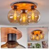 Koyoto Taklampa 30 cm Naturfärger, Svart, 3-ljuskällor