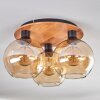 Koyoto Taklampa 30 cm Naturfärger, Svart, 3-ljuskällor